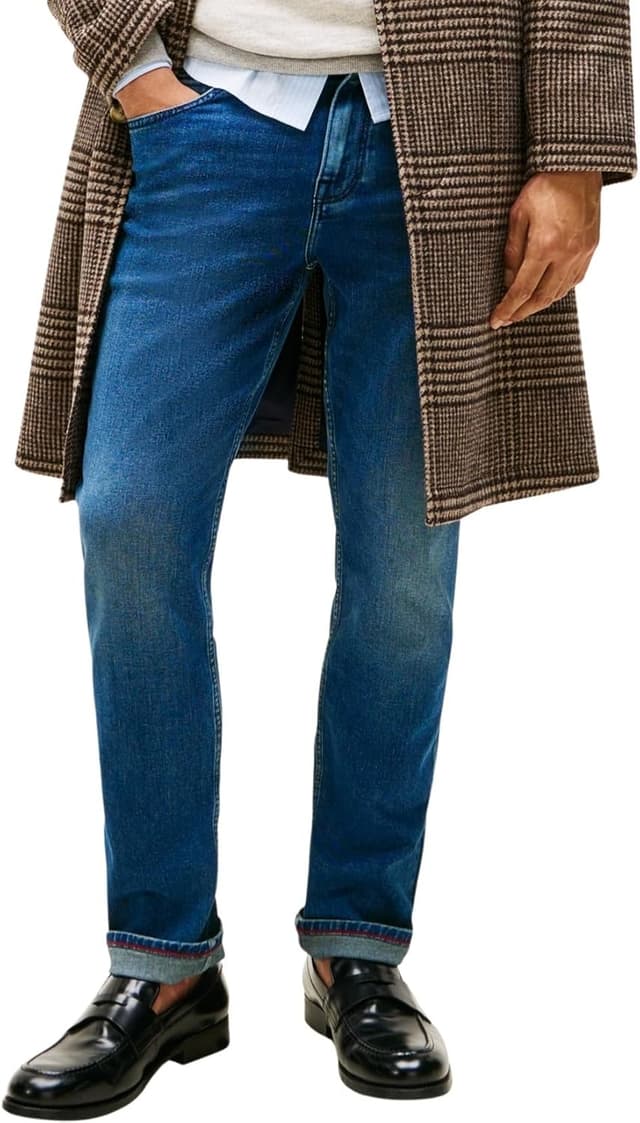 Detalle de Tommy Hilfiger Men’s Straight Denton Sstr Oliver Blu (MW0MW40563) Straight Jeans