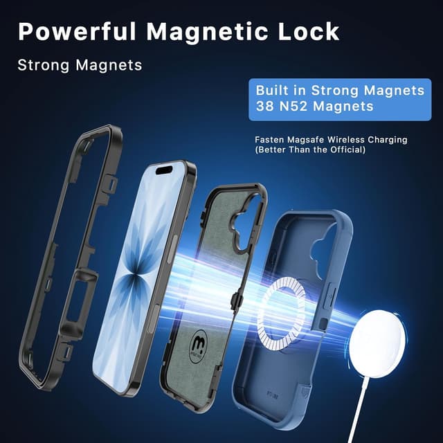 Detalle de M MYBAT PRO Maverick Series Case for iPhone 17 with Belt Clip Holster (MagSafe Compatible)