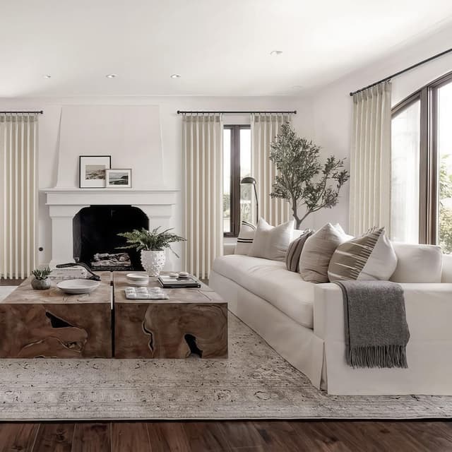 Thumbnail 6 de Topfinel Pinch Pleated 92-Inch Oatmeal Linen Curtains (2 Panels) for Track Systems