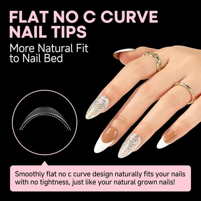 Thumbnail 5 de UNA GELLA Almond Nail Tips 312pcs