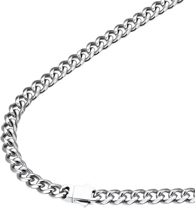Detalle de FindChic Chaîne homme en acier inoxydable 316L maille gourmette cubaine large 6/9 mm