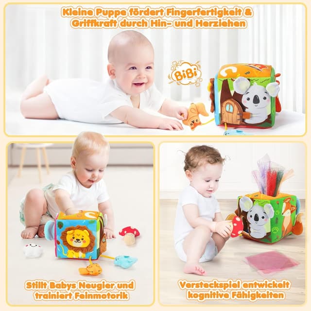 Detalle 1 de URMYWO Montessori Baby Spielzeug Tissue Box 6 12 Monate