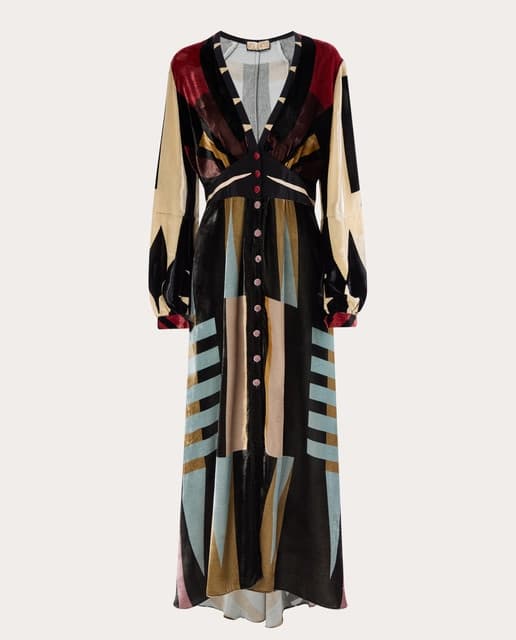 Imagen de Volantis Vestido largo Wagón de terciopelo de seda en OfertitasTOP