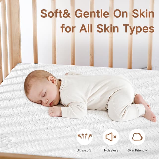 Detalle de Bamboo Viscose Cot Bed Mattress Protector 70 x 140 cm