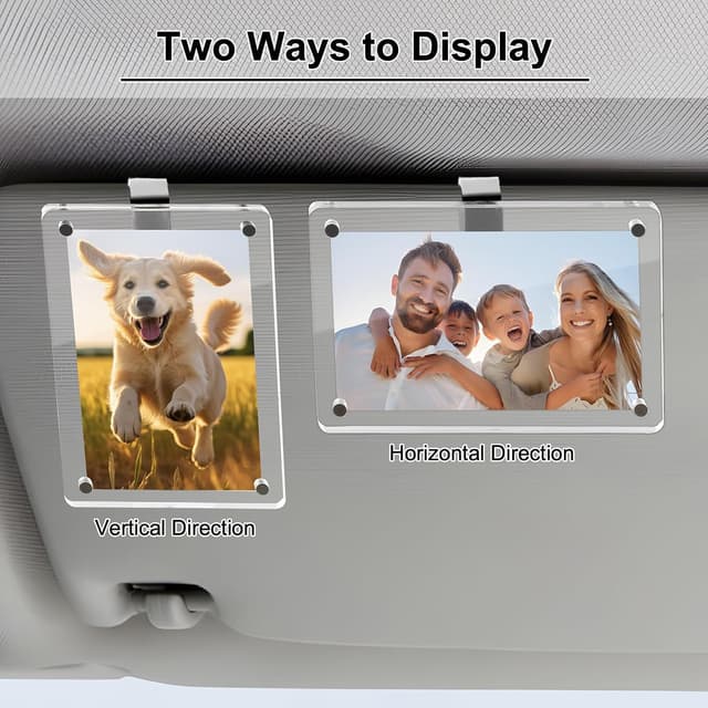 Thumbnail 2 de Koongloong 2PCS Car Picture Holder 3.14x4.72 Inch