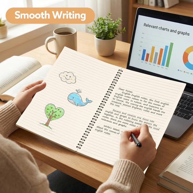 Thumbnail 6 de Yafe 5-Pack A4 Spiral Notebooks (Kraft Cover, 60 Sheets/120 Pages) Lined Wirebound Journals