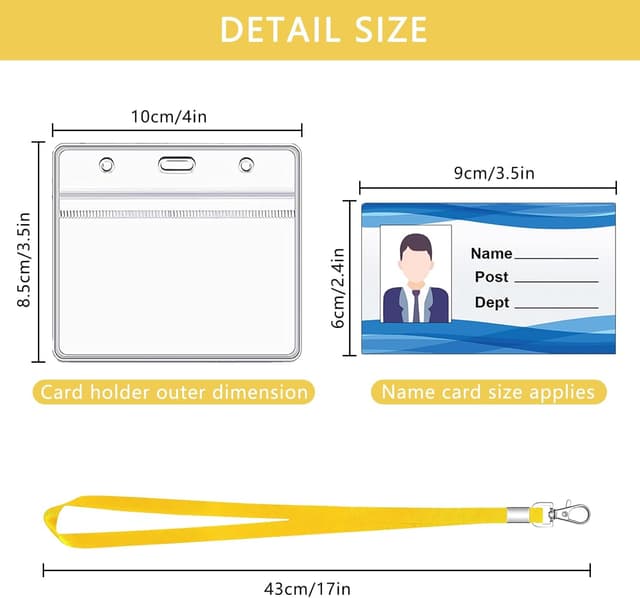 Detalle 2 de XHDA Yellow 30‑Pack Lanyards