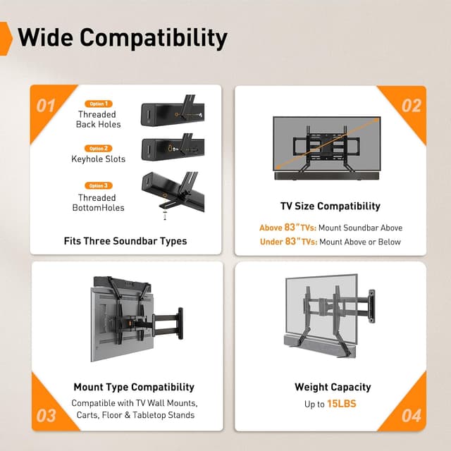 Detalle 2 de Perlegear Soundbar Mount 15 lbs