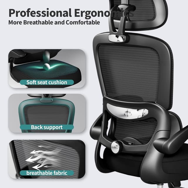 Detalle de TRALT Ergonomic Office Chair 330 LBS