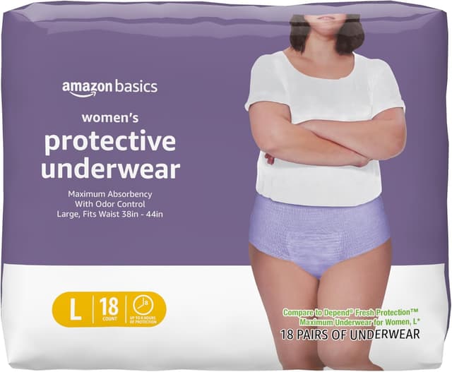 Imagen de Amazon Basics Incontinence Underwear Large 18 count 🩲 en OfertitasTOP
