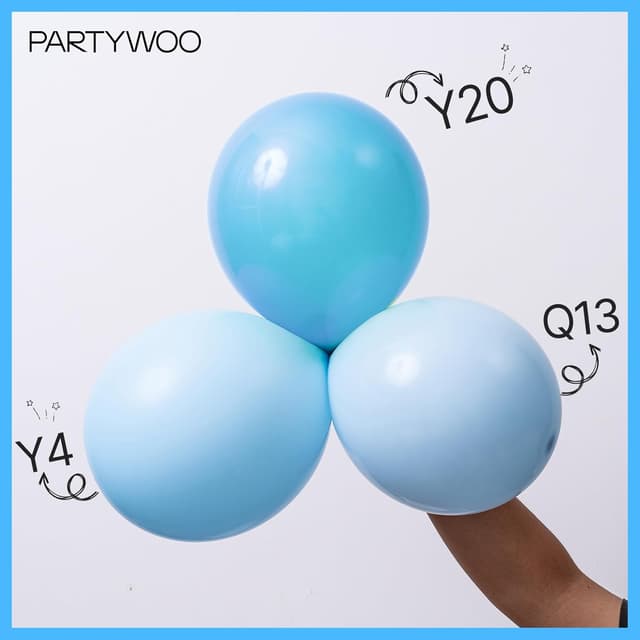 Thumbnail 4 de PartyWoo Blue Balloons 100pcs 12 Inch 🎈