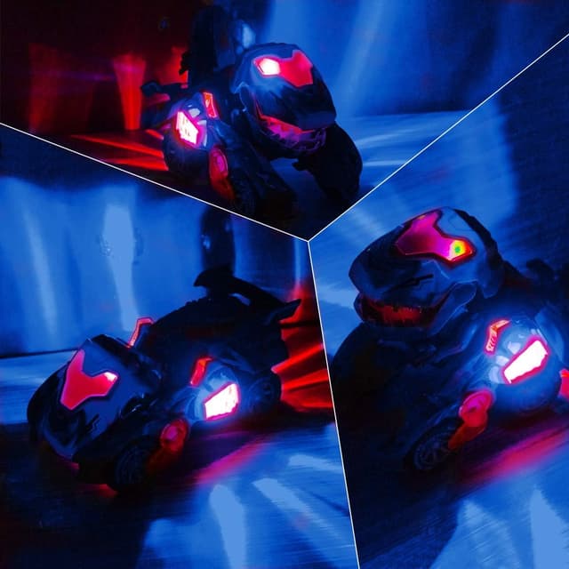 Thumbnail 4 de Highttoy Dinosaurier-Transformator: automatisch verformendes Dino-Auto mit Lichtern und Musik (ab 3 Jahren, blau)