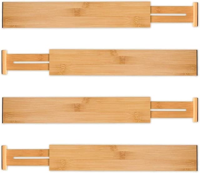 Thumbnail 6 de Utoplike Bamboo Drawer Dividers 4 pcs
