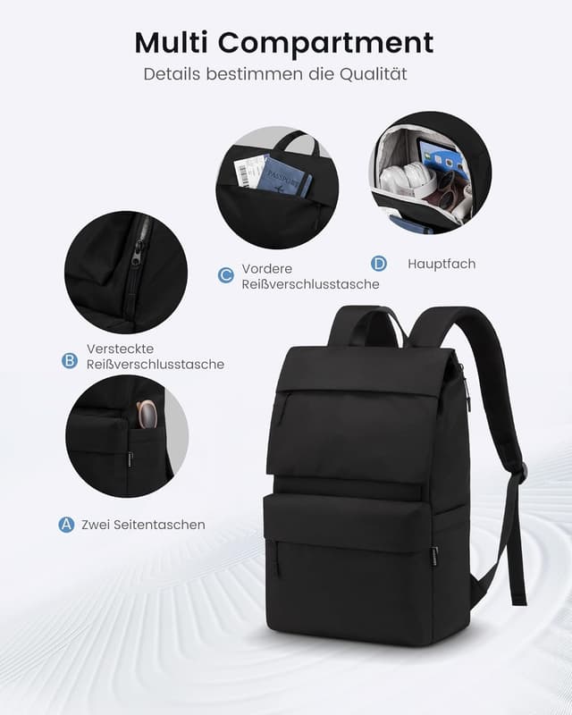 Thumbnail 2 de LOVEVOOK Rucksack 17,3 Zoll wasserdicht