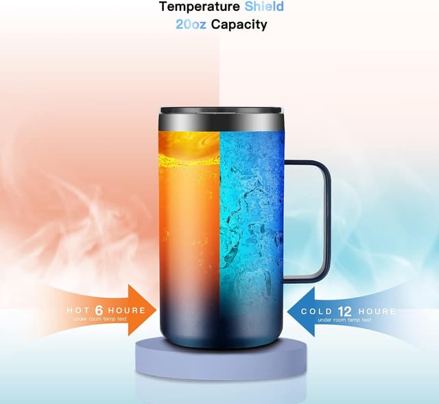 Thumbnail 4 de KXIAOCHEN 20oz Insulated Coffee Tumbler with Handle