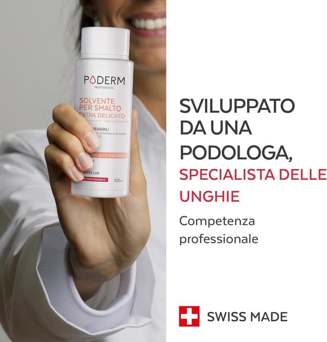 Detalle de PODERM Solvente per unghie extra delicato al tea tree senza acetone (100 ml)