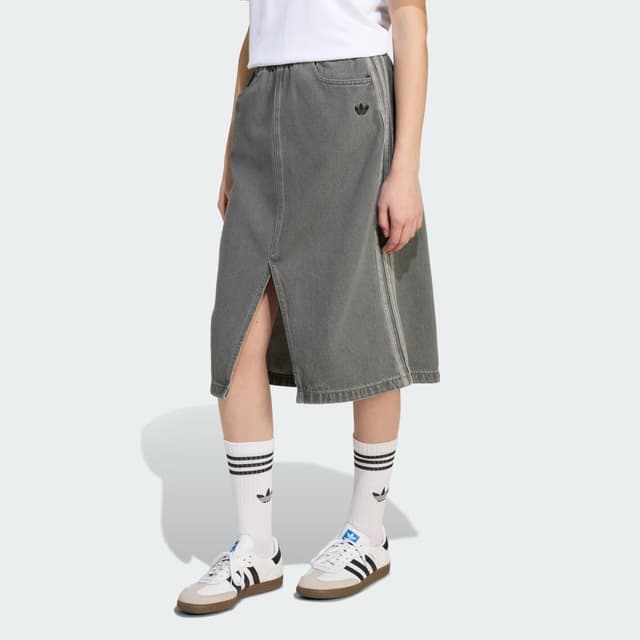 Imagen de Adidas Falda de tejido denim gris en OfertitasTOP