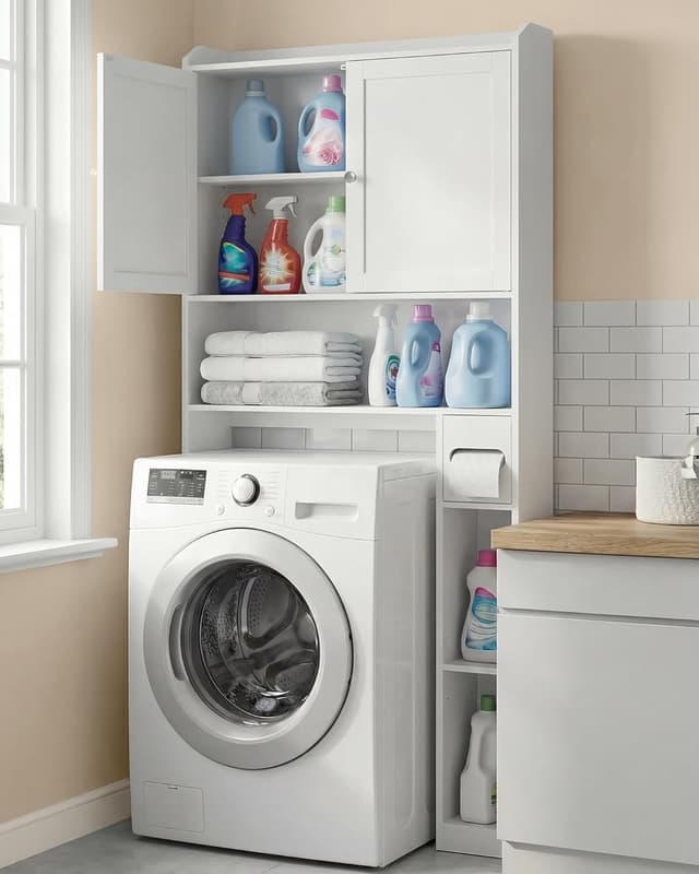 Thumbnail 6 de VASAGLE Meuble WC BTS018W01V1 (20 x 79,1 x 170 cm) – armoire de rangement pour salle de bain, étagères ajustables