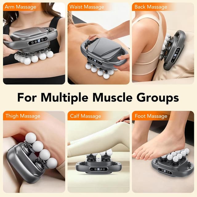 Detalle 2 de Massage Gun Deep Tissue 16-Head Mini Percussion Massager with 30 Speeds (2000mAh) – Compact, quiet recovery massage tool