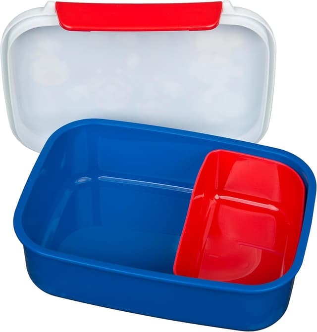 Detalle de Scooli Set stoviglie per bambini Super Mario (set pranzo + borraccia) in plastica BPA Free, dai 4 anni