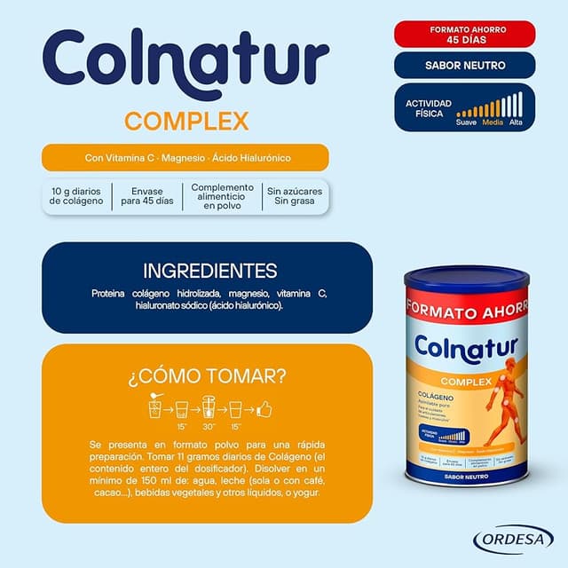 Thumbnail 4 de Colnatur Complex Neutro 495 g — colágeno con magnesio y vitamina C 💊