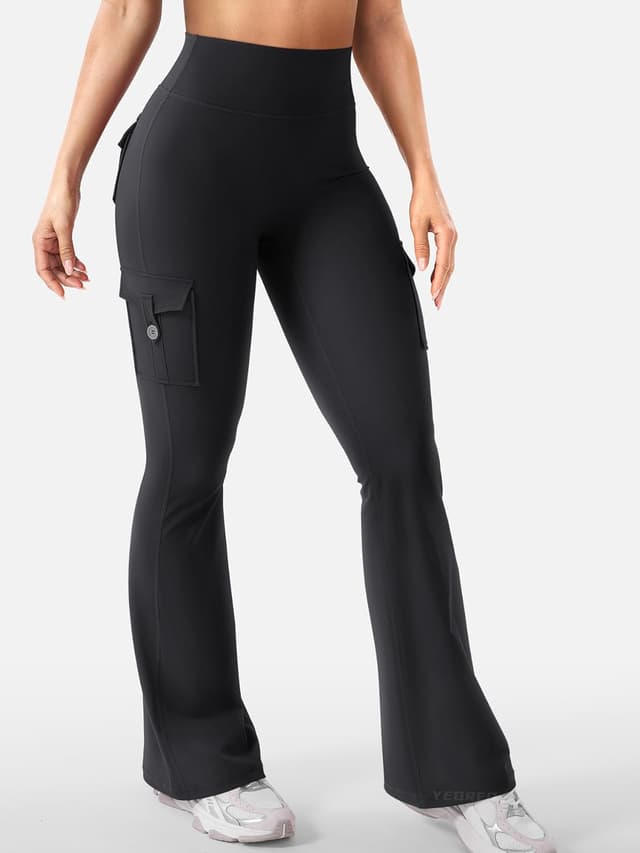 Detalle 2 de YEOREO CoreFlex flare leggings high-waist with pockets