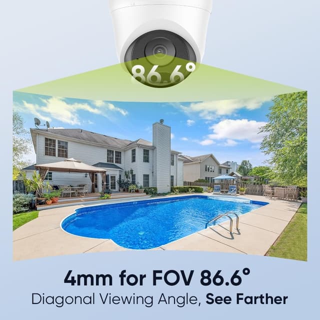 Detalle de SANNCE 3MP PoE outdoor security camera with audio, 30m night vision and IP67 weatherproof housing