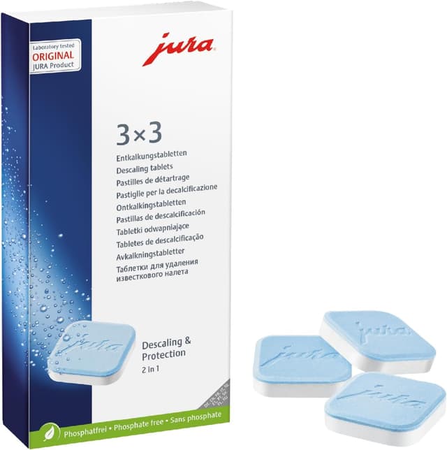 Detalle de Jura Original Entkalkungstabletten 61848 – für 3 Entkalkungsvorgänge (3er-Pack)
