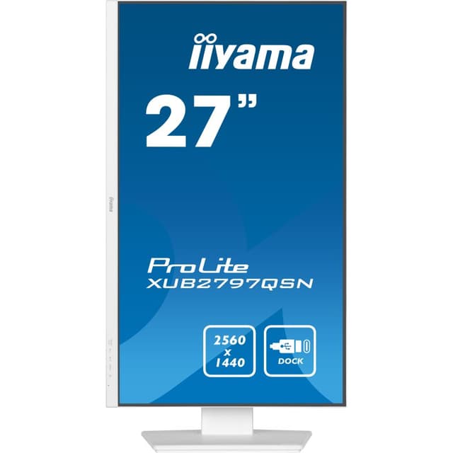 Detalle 2 de Iiyama ProLite XUB2797QSN-W1 27" IPS WQHD 100Hz con USB-C y dock