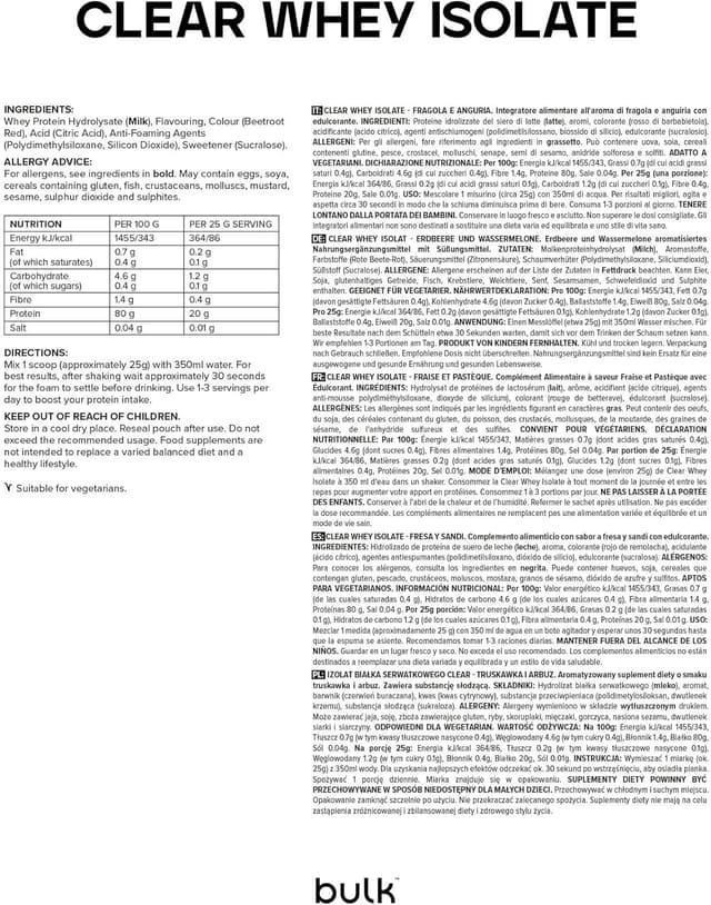 Thumbnail 6 de Bulk Clear Whey Isolate 2kg — Clear Protein Drink