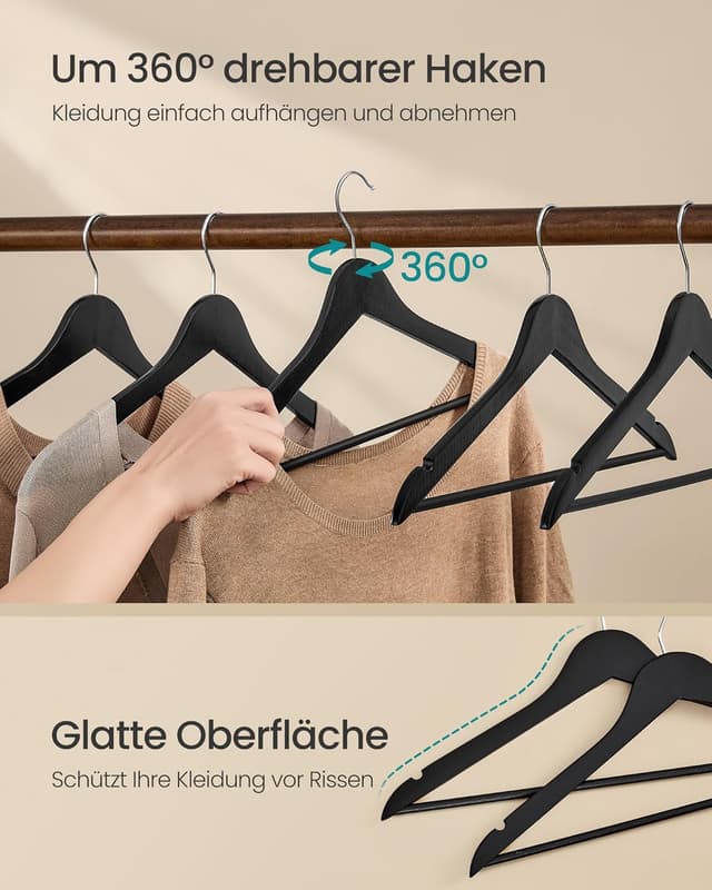 Thumbnail 6 de SONGMICS Holz-Kleiderbügel Set 30 Stück