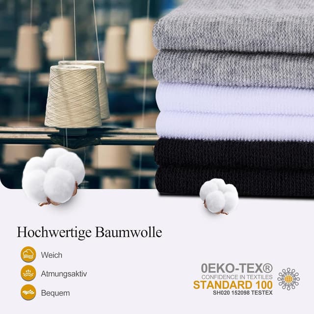 Detalle de Niorasen Sneaker Socken 10 Paar Baumwolle