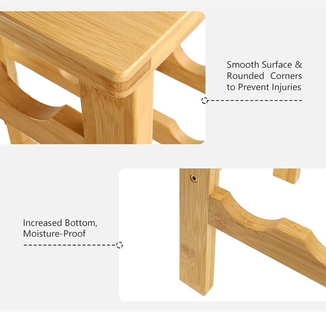 Detalle 1 de Dripex casier à vin bambou 47x29x102 cm