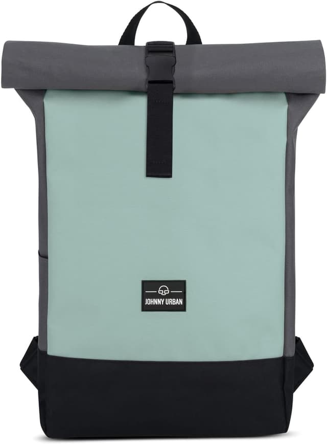 Detalle de Johnny Urban Ryan zaino rolltop arrotolabile menta con scomparto PC 16 pollici idrorepellente
