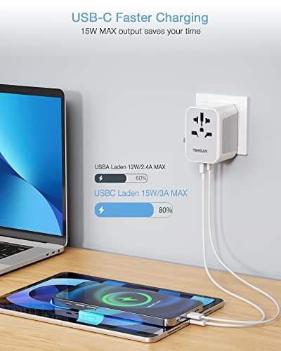 Detalle 2 de TESSAN Adaptador Enchufe Universal 2500W