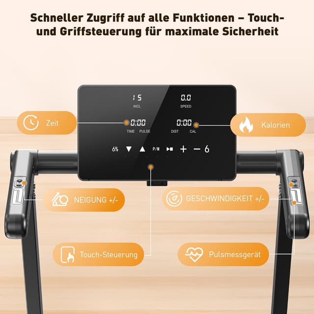 Detalle de Laufband für Zuhause 3,5-4,5 PS klappbar