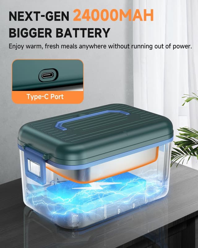 Detalle 2 de GEARGO 2026 Heated Lunch Box 1.5L 🍱