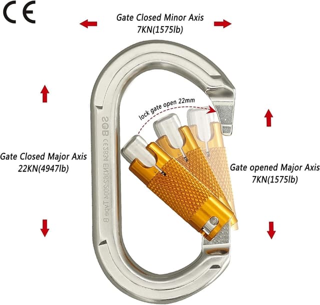 Thumbnail 4 de SOB Moschettone arrampicata con porta a vite 2 pezzi 🧗