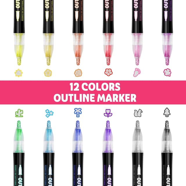 Thumbnail 3 de Lenski Outline Marker 12er Set für Kinder 🎨
