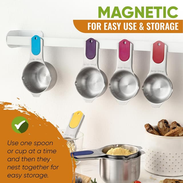 Thumbnail 3 de Spring Chef Magnetic Measuring Cups & Spoons Set of 15 🧂