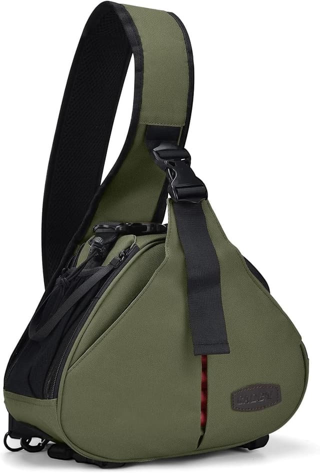 Detalle de CADeN Kameratasche Canvas Umhängetasche mit abnehmbarem Einsatz – stoßfeste Messenger Bag