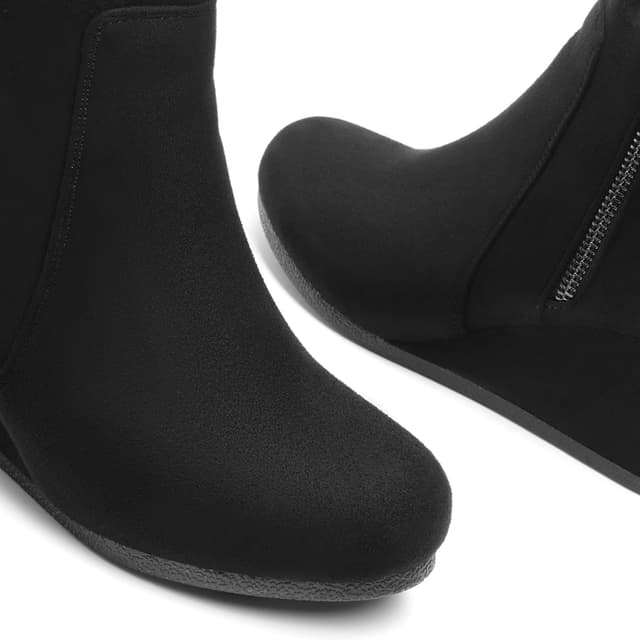 Thumbnail 4 de DREAM PAIRS Suede Low Wedges Ankle Boots
