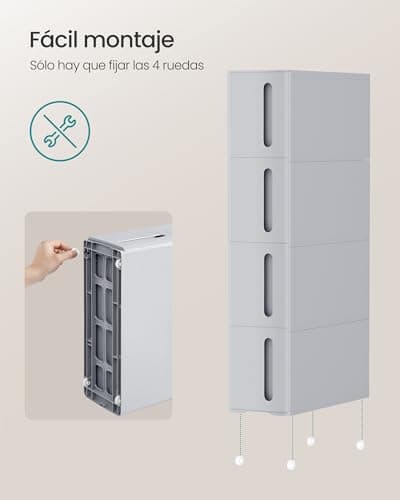 Thumbnail 6 de SONGMICS Carrito Estrecho con 4 Cajones y Ruedas 🏡