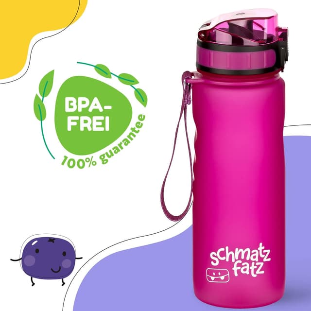 Detalle 2 de schmatzfatz Kinder-Trinkflasche 0,5 L auslaufsicher mit Fruchteinsatz (BPA-frei)