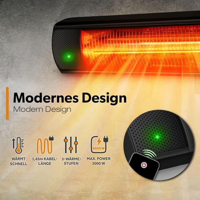 Thumbnail 1 de TRESKO Infrarot Heizstrahler 3000W – schnelle Wärme