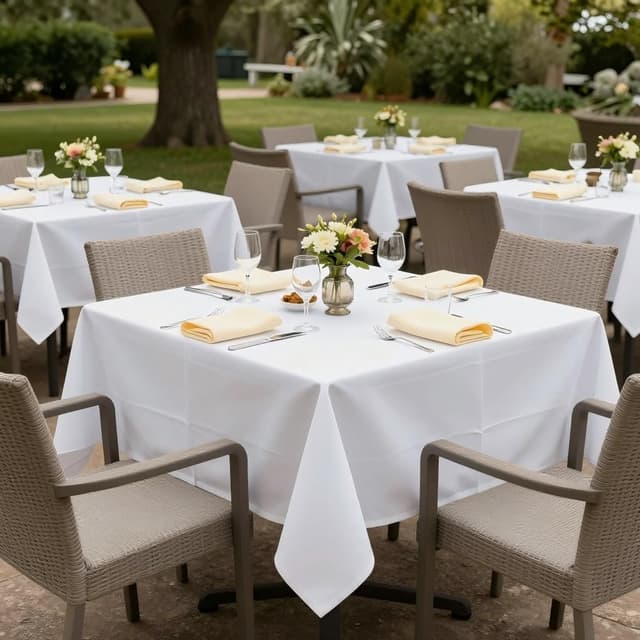 Thumbnail 3 de sancua White Square Tablecloths 54x54 Inch 2 Pack