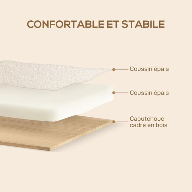 Thumbnail 5 de HOMCOM Fauteuil Salon 60 cm assise