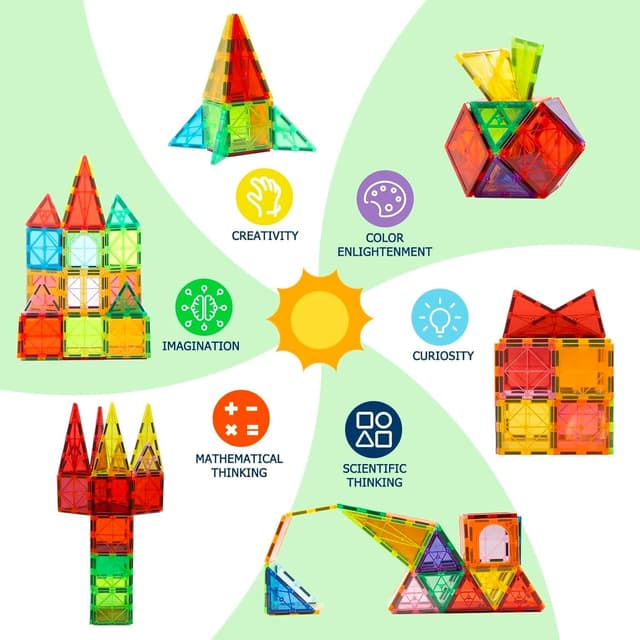 Thumbnail 1 de EchoPlan Magnetic Tiles 130pcs 🧩