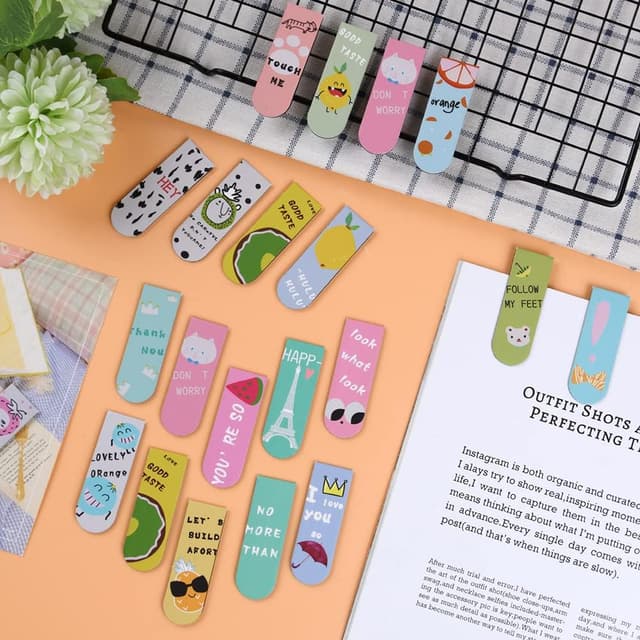 Detalle 2 de Vicloon Segnalibri Magnetici 30 pezzi 2x6 cm