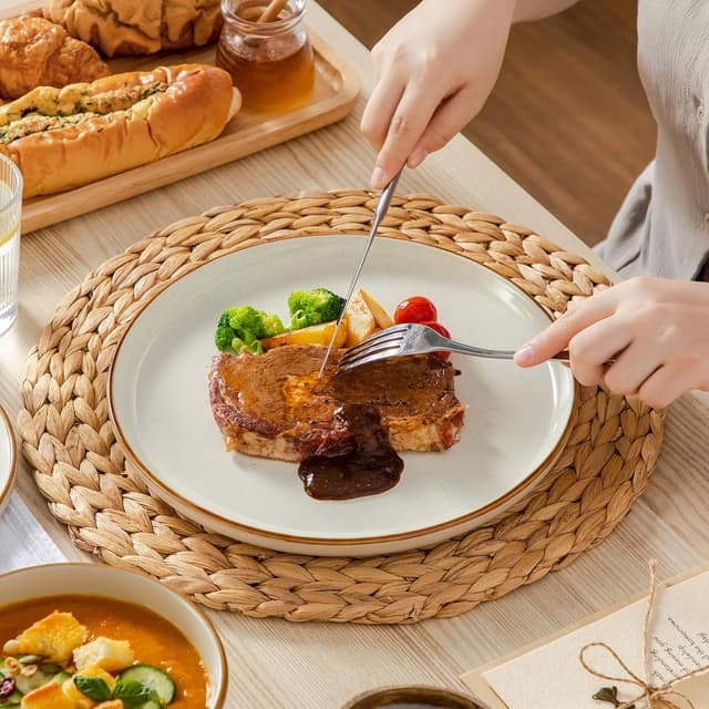 Thumbnail 6 de vancasso Reno stoneware dinner set for 6 (18 pieces) – beige speckled plates & bowls